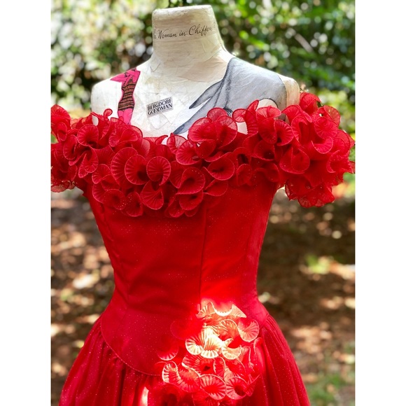 Vintage Dresses & Skirts - LAST CHANCE✅VTG 1980s Mike Benet red ball gown